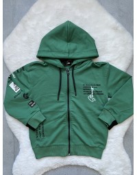 Mikina zelená na zips