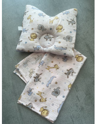 Mušelínový set vankúš + deka