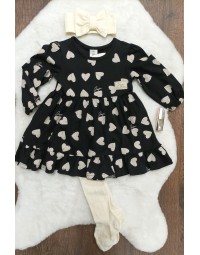 Šatky hearts black